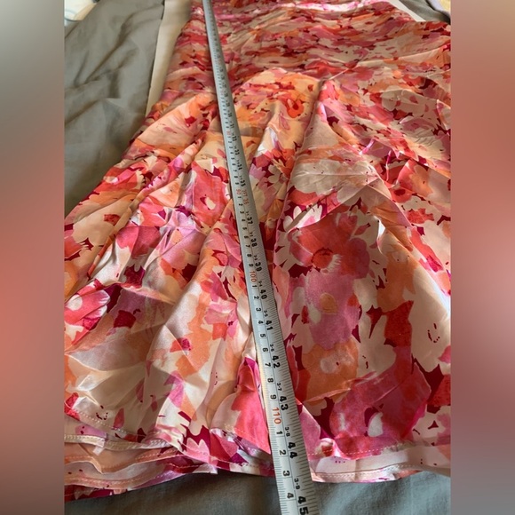 banana republic Y2K early 2000's, silk pink floral midi sheath  Flow dres… - Picture 11 of 12